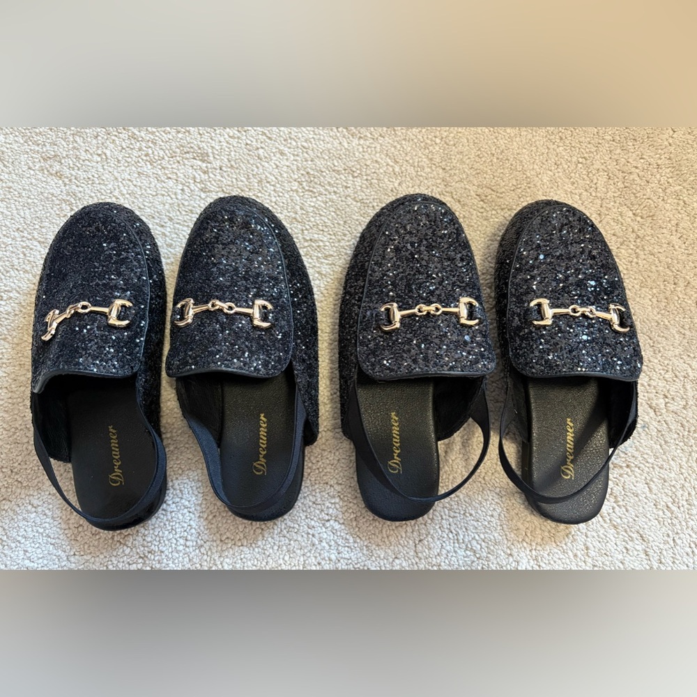 Madison Glitter Slingback Shoes- Girls size 32/1